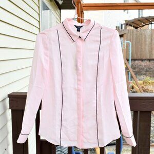 Pink Long Sleeve Blouse Size S
